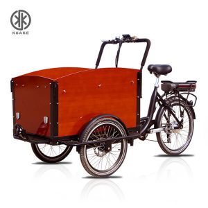 KK6010 Wooden Front Loader Electric Cargo Tricycle